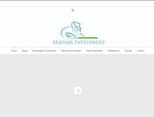 Tablet Screenshot of mayfairinvestment.com